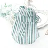 Dog Apparel Striped Clothes Shirt Printing Pet Clothing Fashion Casual Dogs Thin Princess Costume Bichon Green Spring Summer Wholesale