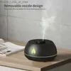 Humidifiers New Aroma Diffuser Air Diffuser Ultrasonic Cool Mist Maker Fogger Led Essential Oil Flame Lamp Difusor Air Humidifier Q230901