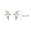 Stud Earrings Trend Four-Pointed Star Niche Design Sense Hip-hop Crossed Earring Drop