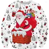 Hoodies masculinos 3d papai noel impressão gráfica manga longa diariamente para homens meninos hip hop camisolas de grandes dimensões natal topos roupas