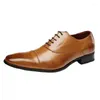 Dress Shoes Size38-45 Men Cowskin British Formal Black Oxford Brown Derbies