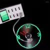 Nachtlichter USB Kleines Licht Mini mit Lüfter Zeit- und Temperaturanzeige für Laptop Power Bank Notebook PC Computer Dropship