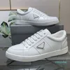 Men's Classic Casual Sneakers Cowhide Waterproof White Shoe Couple Models Relaunch Elegant and Generous Cowhide Mixed Sheepskin