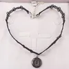 Collane con ciondolo 2023 Collana girocollo in acciaio inossidabile gotico Donna Pendenti di colore nero Gioielli Collares De Acero Inoxida N122S03