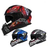 Motosiklet Kaskları Tam Yüz Varış Dot Eco Racing Motocross Kask Çift Lens Motosiklet Sokak Tur Binicilik Casco Capacete