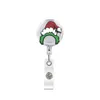 Business Card Files Cartoon Cute Retractable Badge Holder Reel Nurse Id Christmas Key Chain Alligator Clip With 365° Rotation. Drop De Otuqm