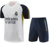 23/24 Real Madrids voetbal tracksuits sets tracksuit set korte mouwen shorts mannen en kindervoetbalkit chandal futbol overleving madrides trainingspak voetbal jersey