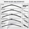 Limpadores de pára-brisa OEM Universal Wiper Blades para Slim Top Lock J Hook Soft Borracha Carro Limpadores de pára-brisas Atacado Auto Peças de Reposição X0901