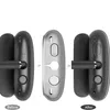 AirPods için maksimum kulaklık aksesuarları kulaklık şeffaf tpu kabuk katı silikon su geçirmez koruyucu kasa maksimum kulaklık kılıfları