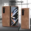 Fold5 Anti Slip Strip Folding Shell för Samsung Galaxy Z Fold 4 Fold 5 Retro Phone Case With Steel Film