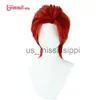 Parrucche Cosplay Parrucca Lemail Capelli sintetici Anime Shanks Parrucche Cosplay Shanks Capelli rossi 30 cm Parrucca di Halloween Capelli resistenti al calore Uomo Cosplay x0901