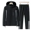 Men's Tracksuits Men's Tracksuits Windproof and Waterproof Outdoor Hooded JacketPants 2 Piece Sets Sportswear Casual Sweat Suits 230831