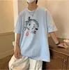 T-shirt da uomo T-shirt da uomo Anime Abbigliamento coreano Y2k Top Harajuku Luxury T-shirt a maniche corte Streetwear Graphic T-shirt oversize