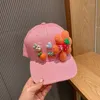 Cappellini da baseball Primavera Estate Cappelli firmati per le donne Stile coreano Fiore fatto a mano Berretto traspirante Cartoon Casual Rosa Nero Bianco Visiere 230831