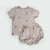 Ensembles de vêtements Vêtements d'été pour bébés Pyjamas pour bébés Costumes Garçons Dessin animé Short à manches courtes 2 pièces Enfants Coton Bloomers Tenues décontractées