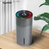 Humidifiers 2023 Wireless Aluminum Alloy Air Humidifier Rechargeable Led Colorful Light Ultrasonic Mute Spray AI Smart Misting Fog Portable Q230901