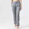 LU-24 Breathable sweatpants women jog fast dry slim loose running workout baggy pants pocket slacks