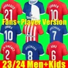 Atletico 23 24 Koszulki piłkarskie Madryts Griezmann 120. rocznica 2023 2024 M.Llorete Koke Saul Correa Lemar Football Shirt Men Kids Zestawy