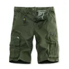 Shorts pour hommes Summer Mens Cargo Tactique Pantalon court Multi-poches Hommes Vêtements surdimensionnés Casual Fashion Jogger Outdoor Kaki