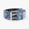 Cintos vintage azul denim design pino fivela cinto para mulheres y2k jeans vestido cintura decorativa borboleta cintura acessório de moda