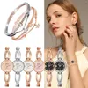 Wristwatches Student Academic Style Quartz Watch For Women Fashion Diamond Female Bracelet (With Bracelet) Low Key Luxury