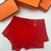 Mutande Designer New Red Lifestyle Moda Intimo da uomo Angolo piatto Boxer traspiranti, sexy e comodi 7MIY