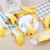 Elastic plastic sand filled rubber banana, latex banana soft stress relief doll toys, animal high elastic stretchable stress relief toys for adults and children