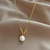 Colares Pingente VITICEN Real 18k Gold Pearl Colar Feminino Au750 Natural Água Doce para Esposa Namorada Moda Original Jóias 230831