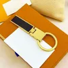 Lüks 18K Altın Kaplama Paslanmaz Çelik Tasarımcı Anahtarlık Mektubu Deri Anahtar Kilise Erkek Araç Moda Anahtarlama kayışları kadın cüzdan zincir kayışı