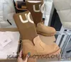 أحذية ثلجية للأزياء للسيدات سميكة سليمة مرنة التريكو الجوارب الدافئة Martin Middle Platform Boots Uggsboot Tasman