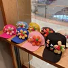 Cappellini da baseball Primavera Estate Cappelli firmati per le donne Stile coreano Fiore fatto a mano Berretto traspirante Cartoon Casual Rosa Nero Bianco Visiere 230831