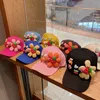 Ball Caps Lente Zomer Designer Hoeden Voor Vrouwen Koreaanse Stijl Handgemaakte Bloem Ademende Cap Cartoon Casual Roze Zwart Wit Vizieren 230831