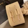 Dangle Earrings Luxury Zircon Link Chain Pendant Earring For Women Statement Trend Africa Dubai Celebration Party Dress Boutique Jewelry