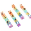 Charms 1PC Natural Colorful Crystal Amethysts Stone Handmade Wire Wrapped Suspension Long Shaped Pendant Necklace F1713