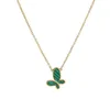 Pendentif Colliers 2023 Collier de papillon vert à la mode pour femmes Clavicule Chaîne Collier Coquille Bijoux