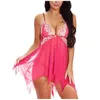 Indumenti da notte da donna Donne sexy Babydoll Maglia Lingerie di pizzo Pron Chemise Camicia da notte Camicie da notte Abiti da pigiama in seta pura Lenceria