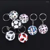 Keychains voetbal Key Chain Hanger Souvenir Fan Small Gift Bag Ball School Activiteit Diy Keychain Accessories