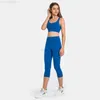 LL yoga Align LL-07 Shorts de ioga femininos Fitness Running Treinamento falso Casual Calças cortadas respiráveis de secagem rápida para mulheres Roupas esportivas Fitness