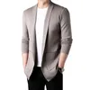 Herentruien Plat Casual pak Lang vest 2023 Mouwen Zakontwerp Verkopen Eenvoudig Effen Kleur Gebreid 230831