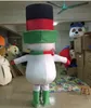 Halloween Big Snowman Mascot Costume Wysoka jakość Dostosowanie kreskówki Snow Man