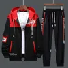 Homens Tracksuits Homens Tracksuits 2 Peça Sweat Suits Mens Zipper Cardigan Impressão Moletons Sweatpants Define Estudante Marido Roupas Esportivas 230831