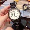 Mens watch quartz movement chronograph pilot watches japan battery all dial work black sport wristwatch luminous clock design life244Q