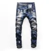 157489270t Plein Philipps pp PINK PARADISE Classic Fashion Man Jeans Rock Moto Heren Casual Design Gescheurde Jeans Distressed Skinny Denim Biker eans GVHN