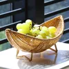 Płytki serwujące talerze rattanowe miski owocowe przekąsek wypróbuj koszyk plastikowe warzywne splecione sundries