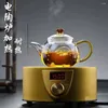 Wine Glasses Small 200cm Household Teapot Thickened Glass Flower Mini Tea Set Filter Infuser Transparent