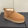 Tasman laarzen Australië Tazz pantoffels Klassieke ultra mini schapenvacht Shearling platform snowboot damesschoenen bont slides suède wol winter enkel designer laarsjes