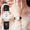 腕時計OPK 8613ファッションオリジナルクォーツレディースウォッチ防水ラミナスレザーストラップハンドクロックシンプルなダイヤルドレスウォッチウォッチ