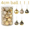 Autres fournitures de fête d'événement 34pcs Joyeux Noël Boules en plastique Suspendus Ornements pour arbre de Noël Décoration de Noël Navidad pour la maison Cadeau Décor Boules 230831