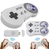 Controladores de jogo Joysticks adequados para 2 Gamepad SF900 Retro Game Controllers em Super 2.4G Wireless Receiver Video Game Console com SNES NES HKD230831