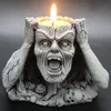 Bakning Mögel Dark Terror Zombie Candlestick Silicone Mold Diy Making Harts Gips Crafts Halloween Dekorativa verktyg 230831